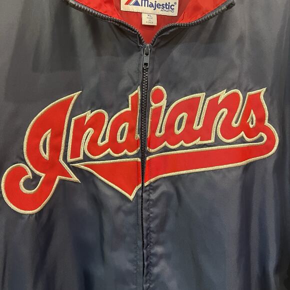 Majestic Authentic- Cleveland Indians Jacket- size Extra Large. Chief Wahoo - Picture 4 of 11